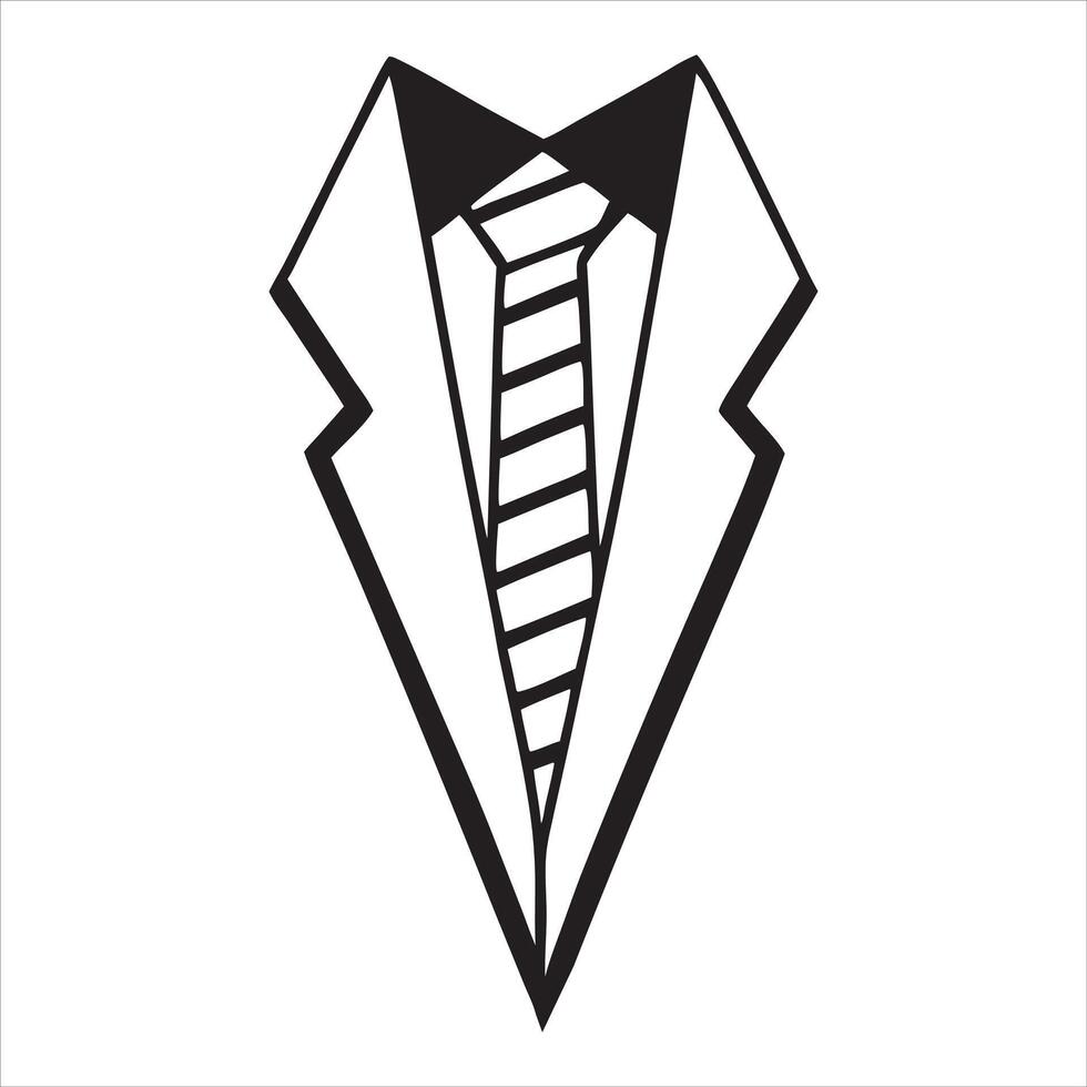 Impressive Tuxedo Suit Illustration for Men vector