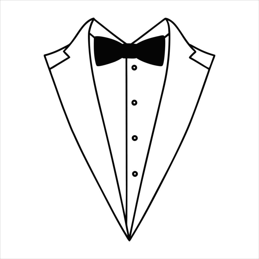 Formal Mens Tuxedo Design Artwork vector