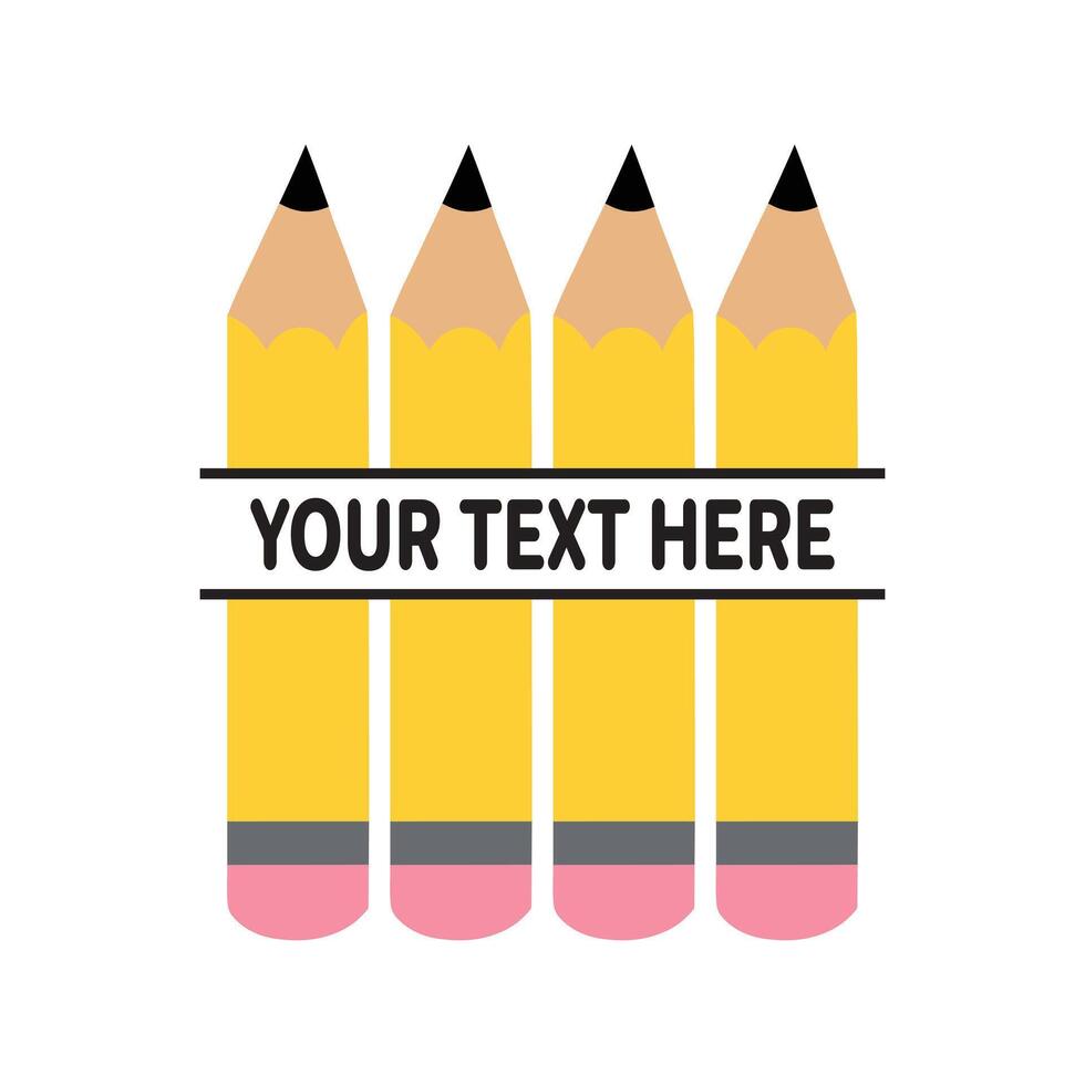 Bright and Cheerful School Pencil Design Bundle vector