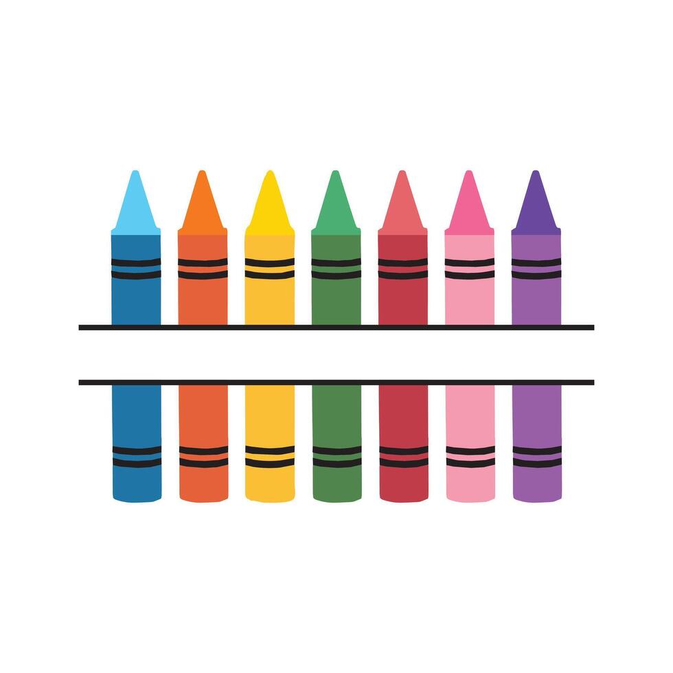 Artistic Colorful School Pencil Design Bundle vector