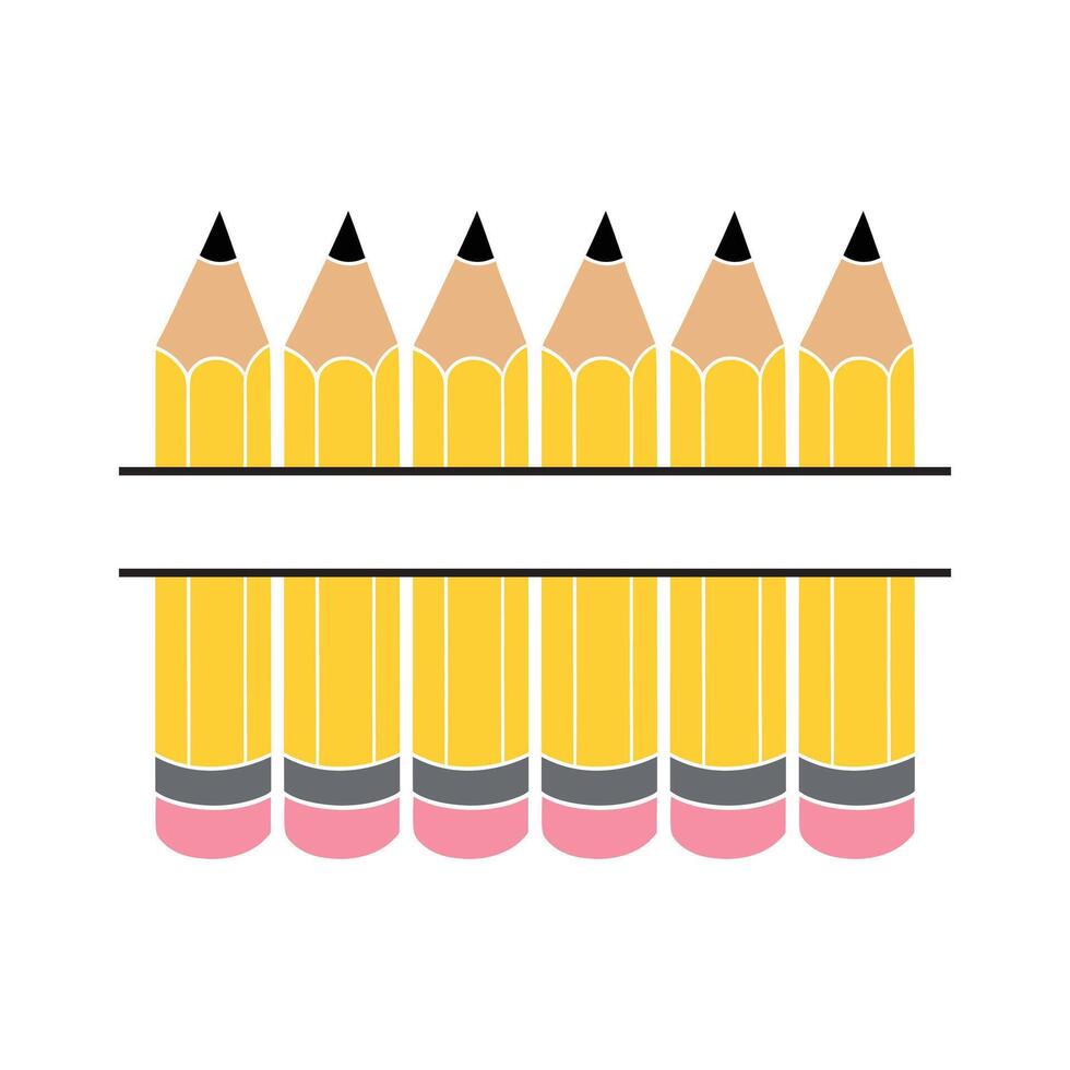 Creative Classroom Pencil Design Bundle vector