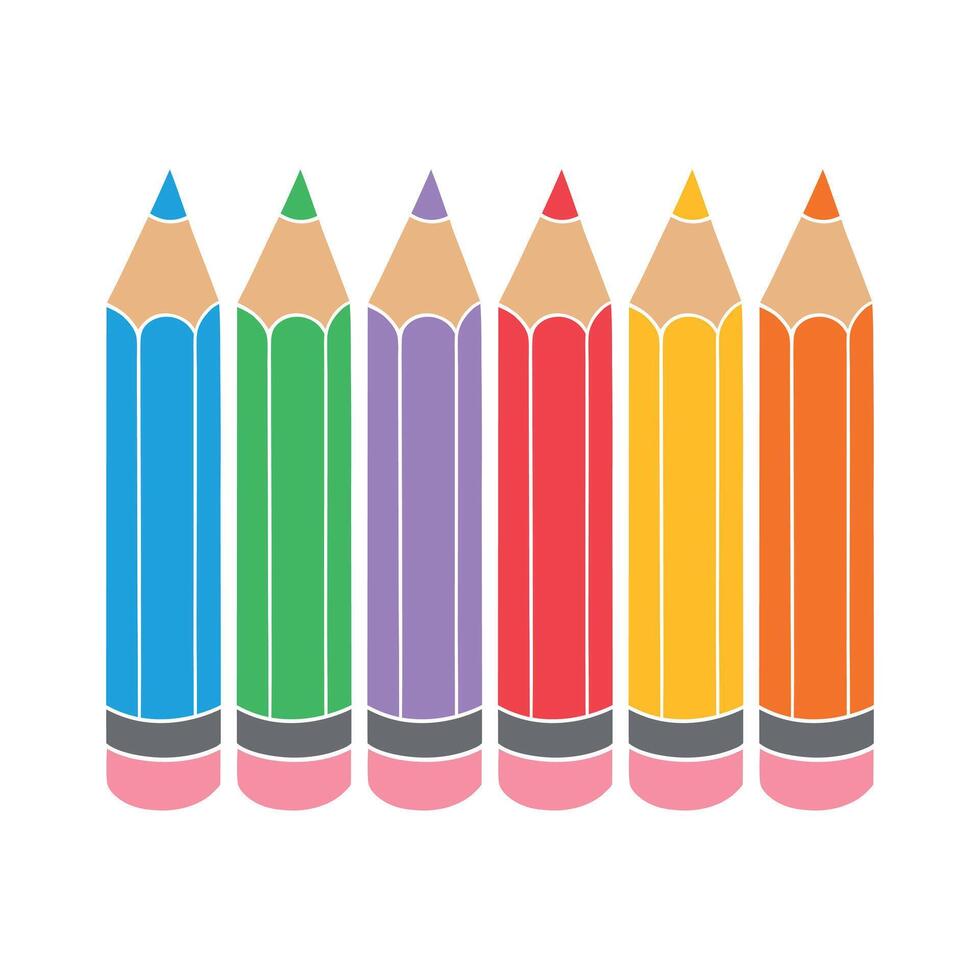 Cheerful Pencil Graphic Bundle for Students vector