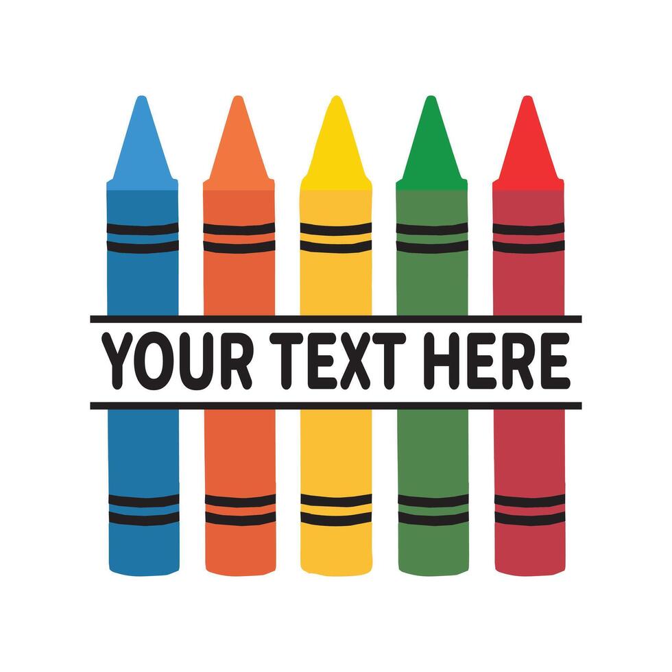 Multicolored Pencil Design Bundle for Education vector