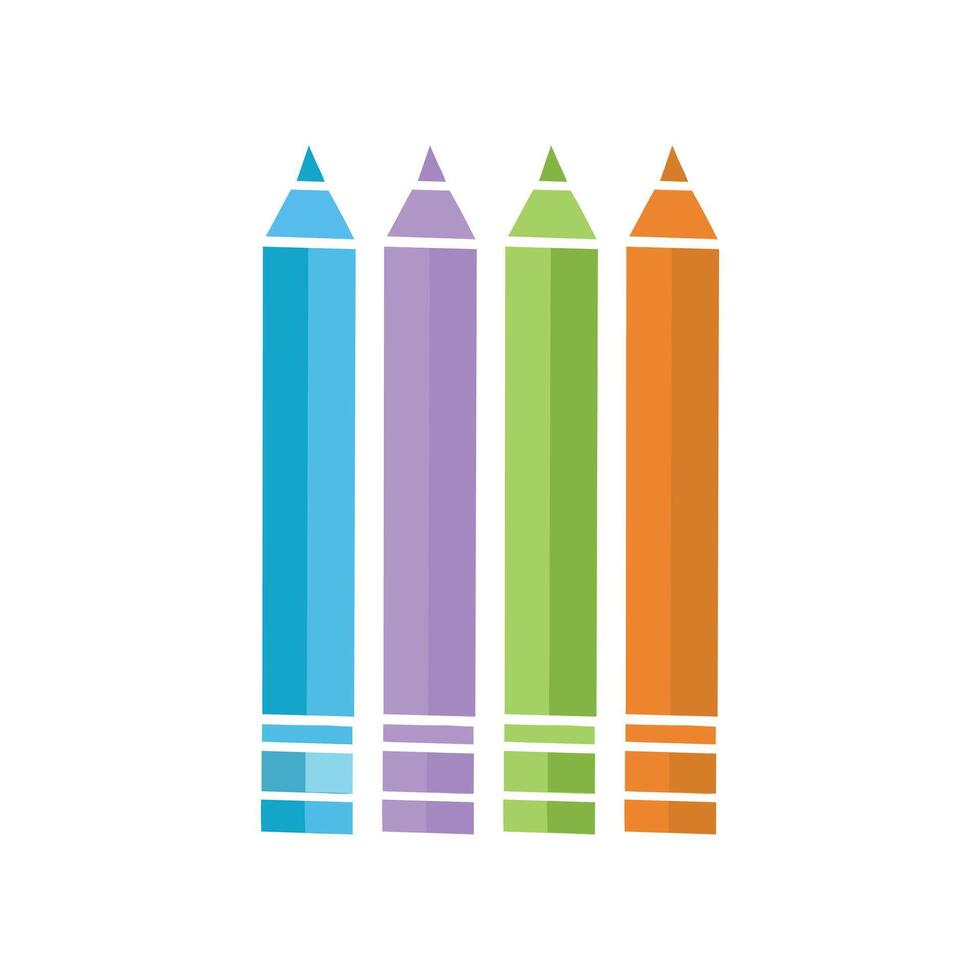 Colorful Pencils for School Projects vector