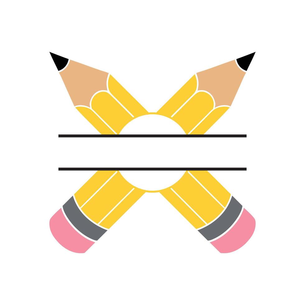 School Pencil Artwork in Vibrant Colors vector