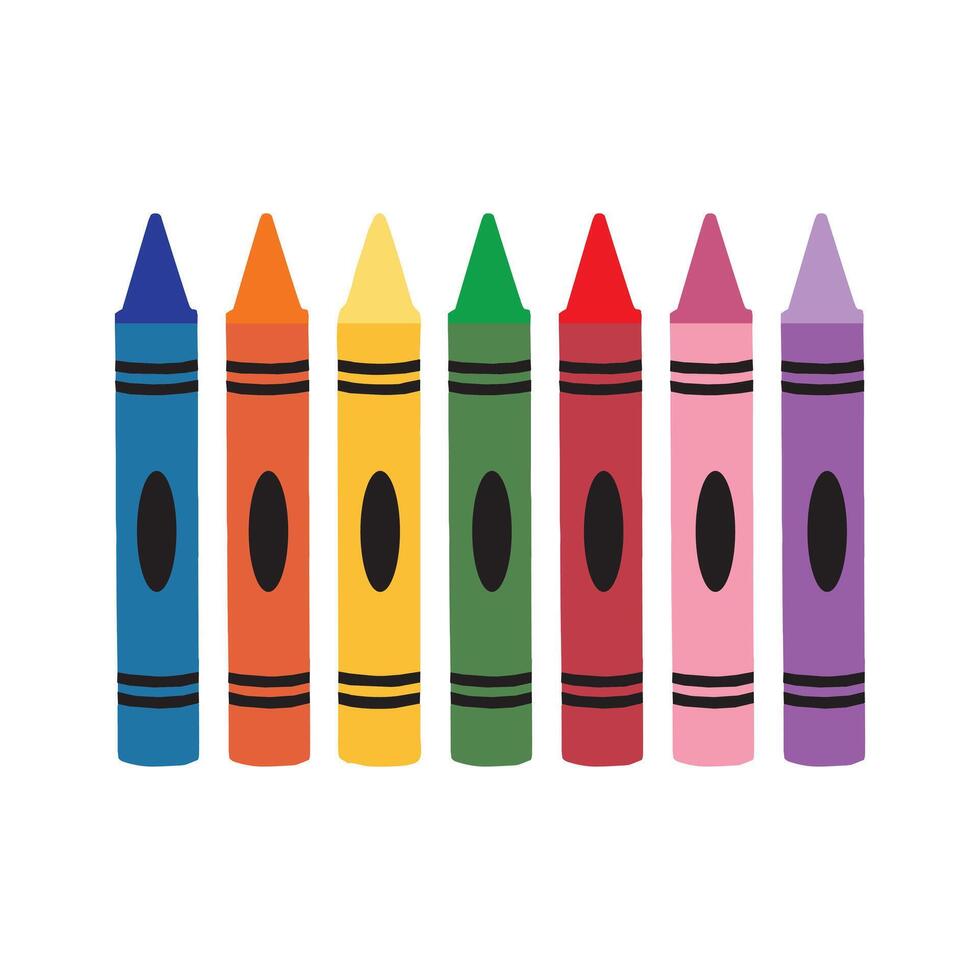 Bold and Colorful Pencil Graphics Set for Education vector