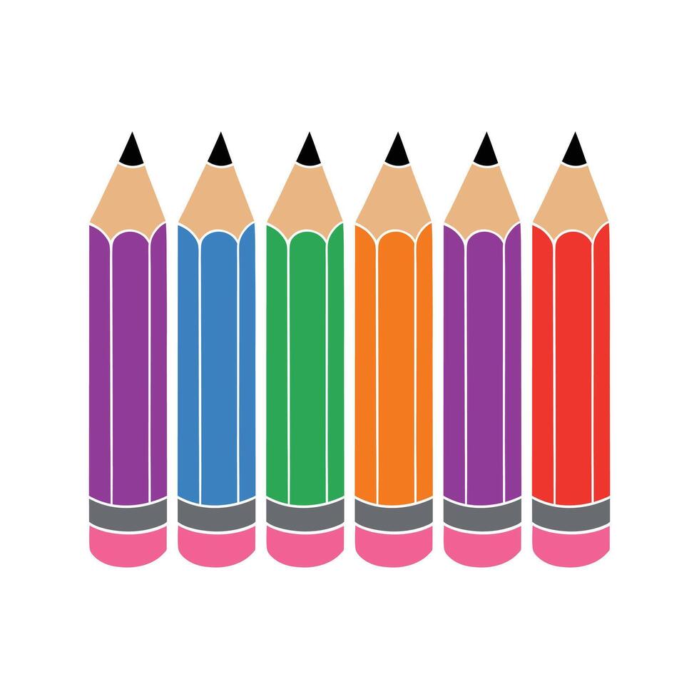 Creative Classroom Pencil Illustration Pack vector