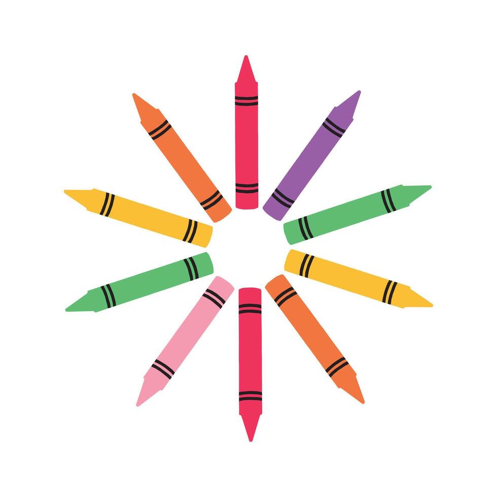 Bright and Fun School Pencil Bundle vector