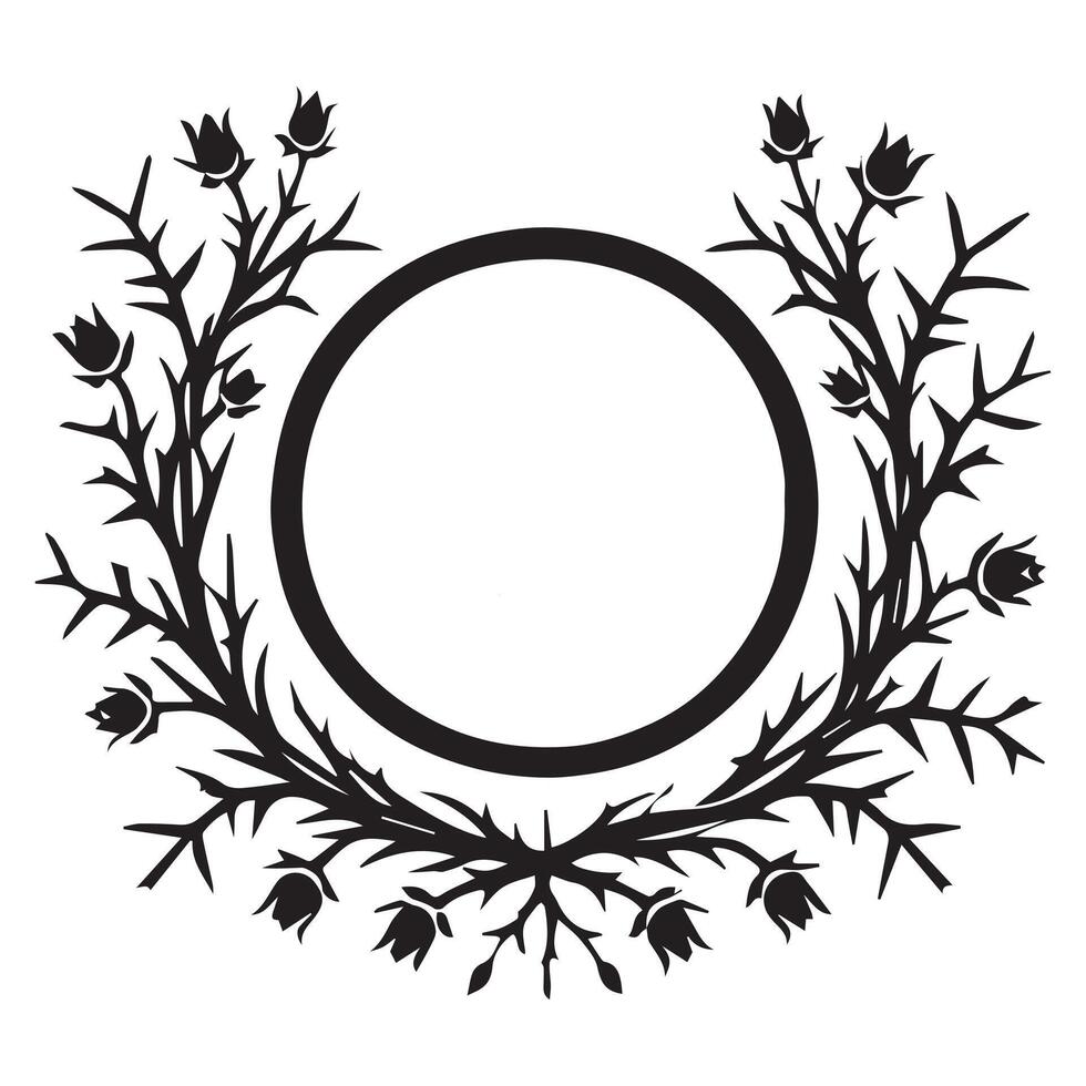 Elegant Gothic Mirror Silhouette Artwork vector