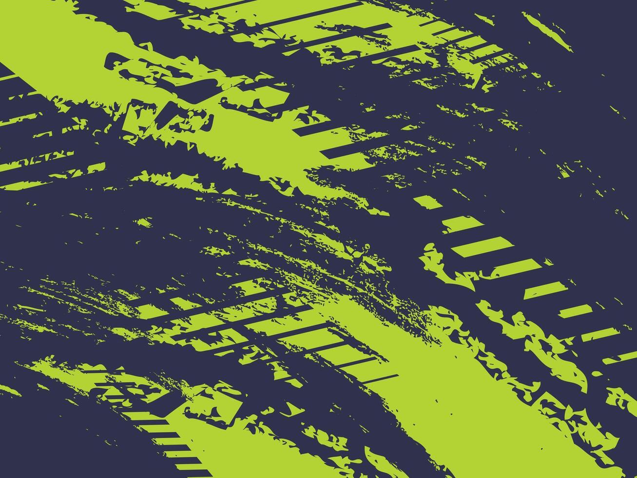 A green and blue abstract painting with a lot of lines and shapes vector