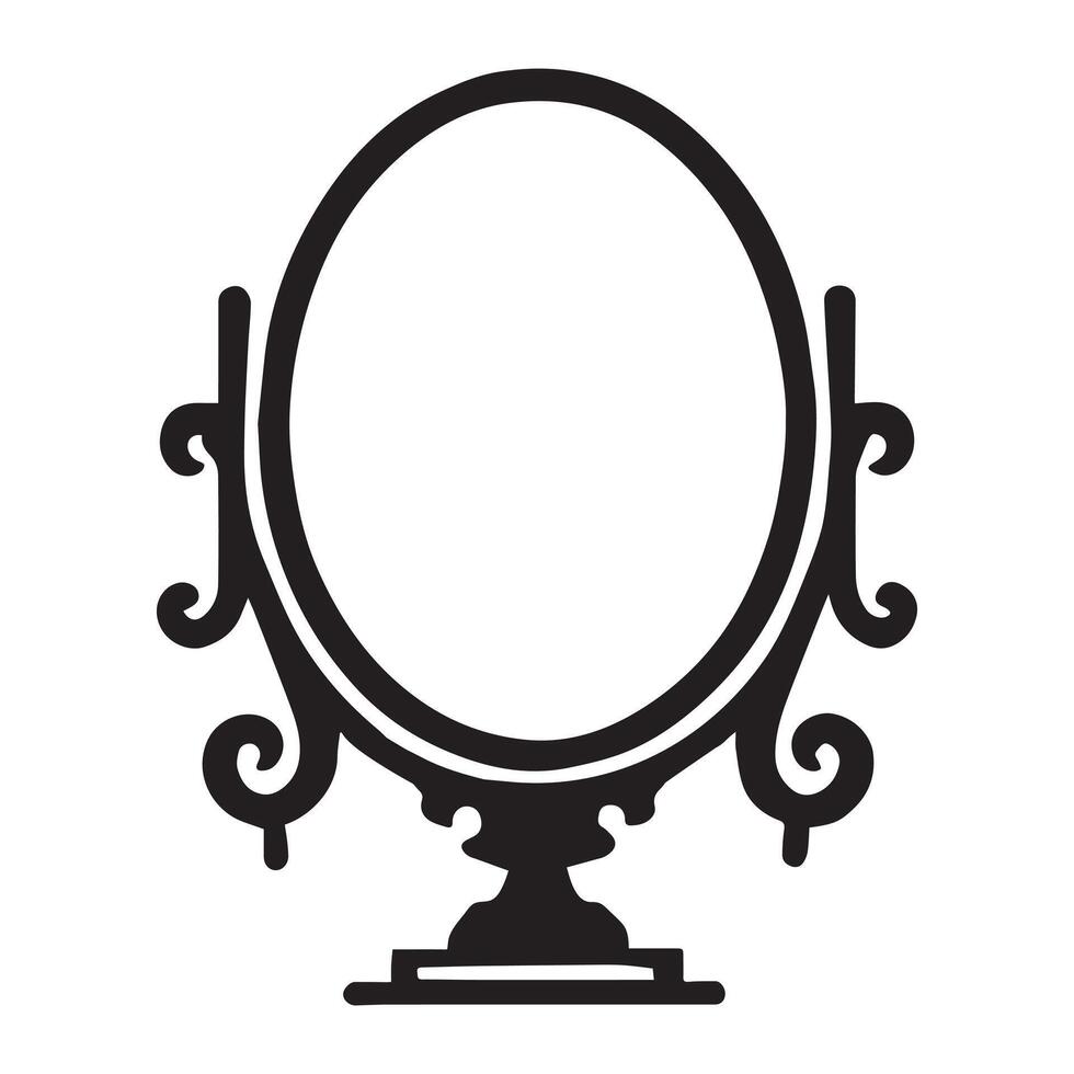 Gothic Mirror Silhouette in Dark Style vector