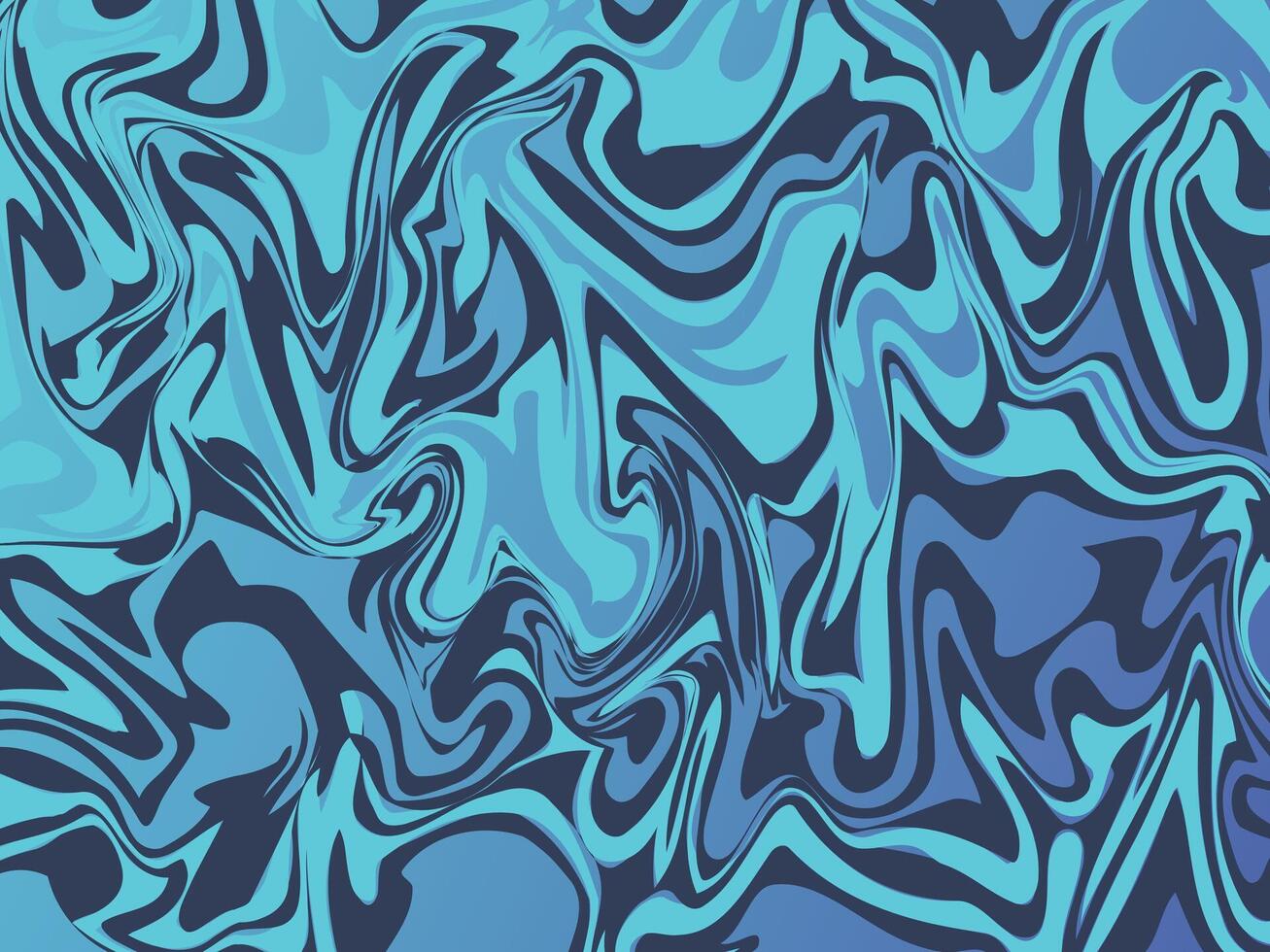 A blue and black swirl pattern with a blue and white background vector