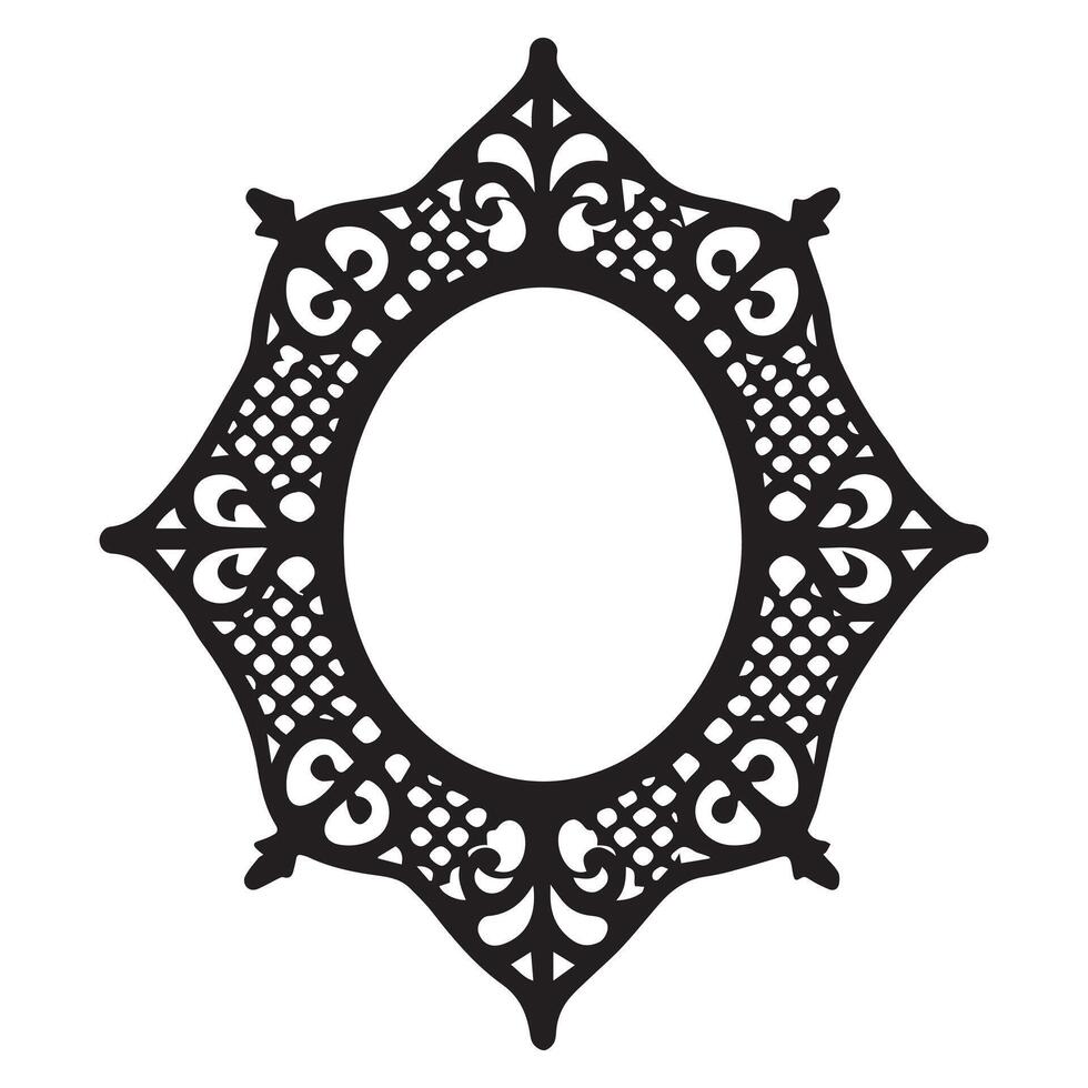 Sophisticated Gothic Mirror Silhouette Design vector