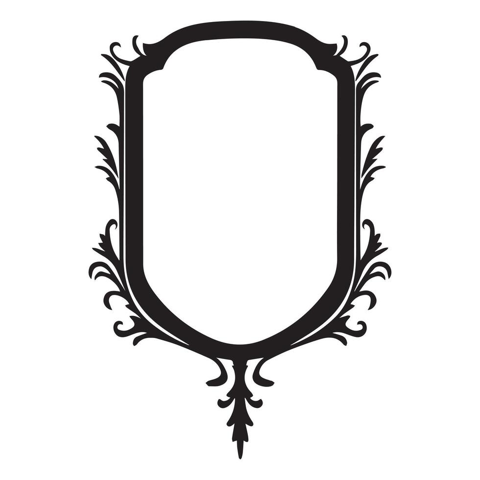 Gothic Mirror Silhouette with a Dark Twist vector