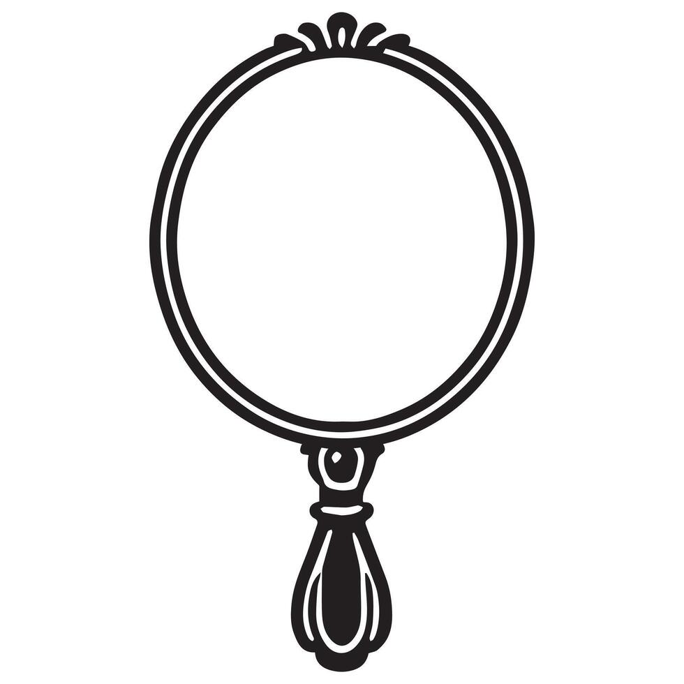 Twilight Reverie Gothic Mirror Silhouette Artwork vector