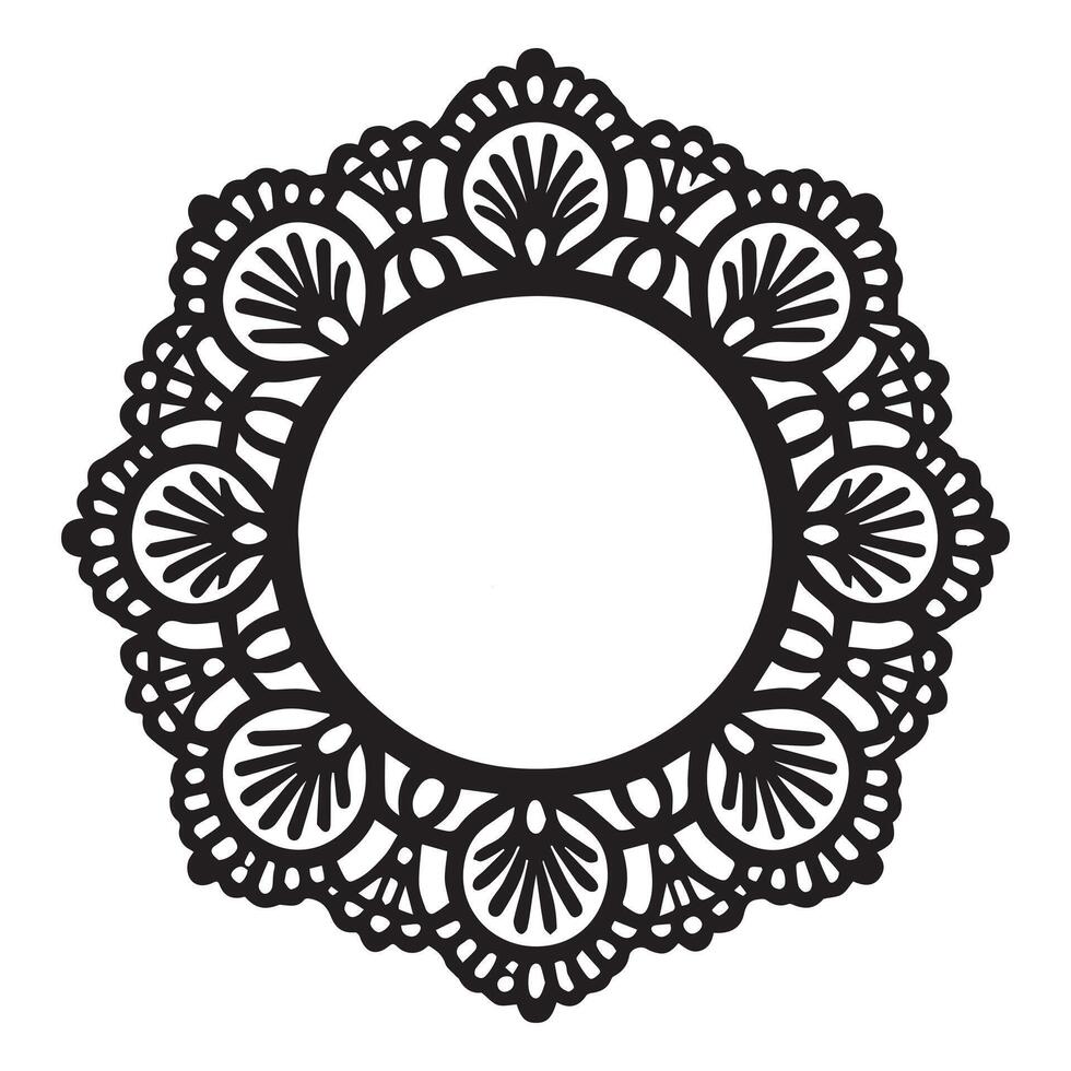 Silent Night Gothic Mirror Silhouette Art vector