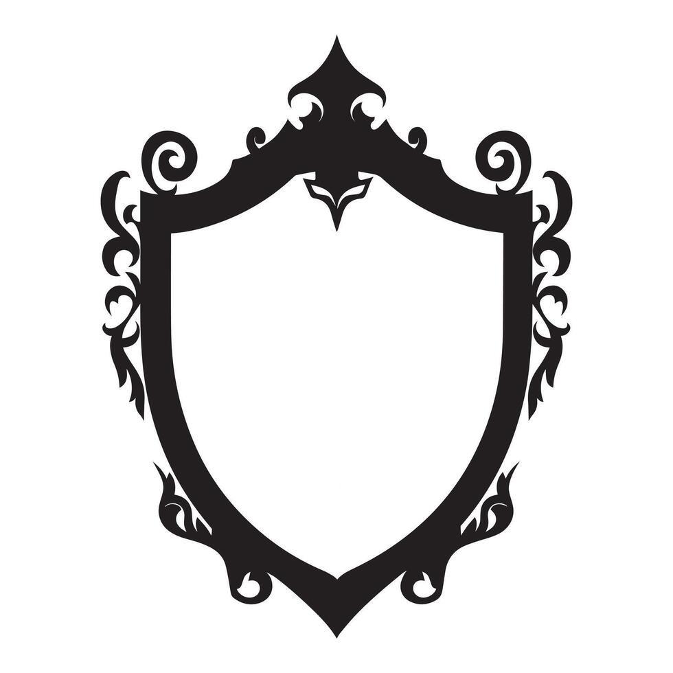 Echoing Silence Gothic Mirror Silhouette Design vector