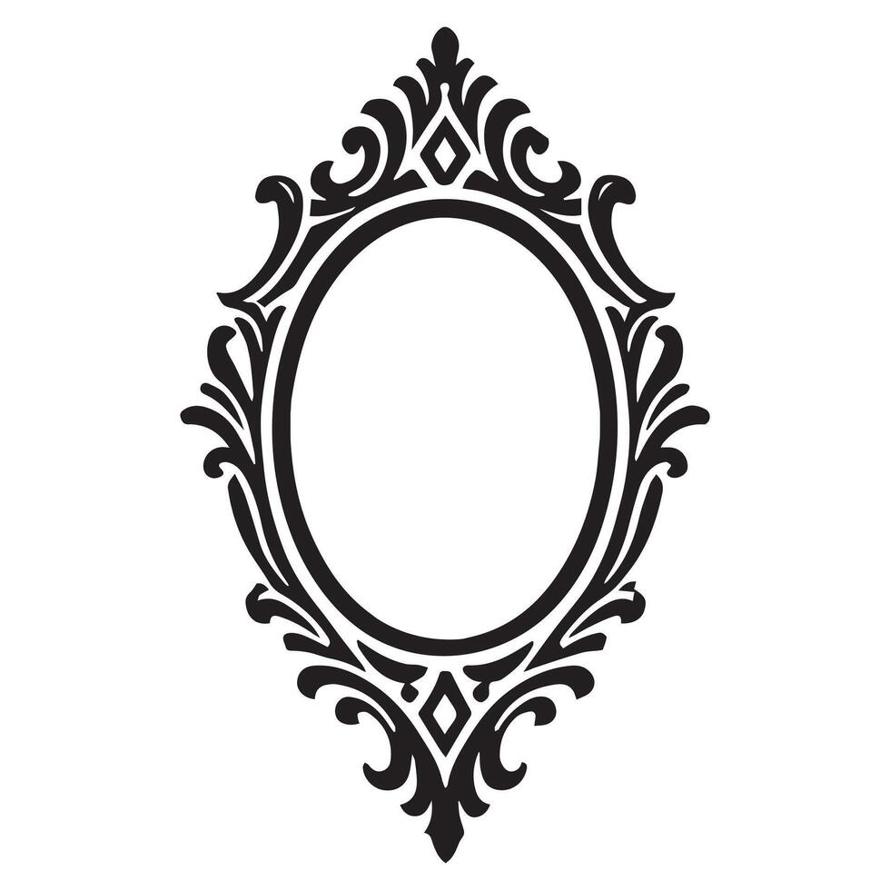 Shadowed Reverie Gothic Mirror Silhouette vector