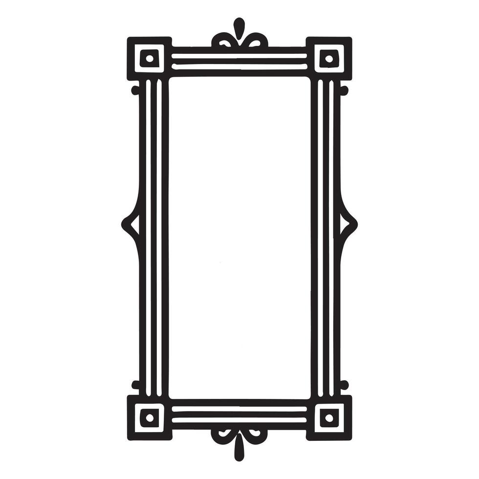 Obsidian Dreams Gothic Mirror Silhouette vector