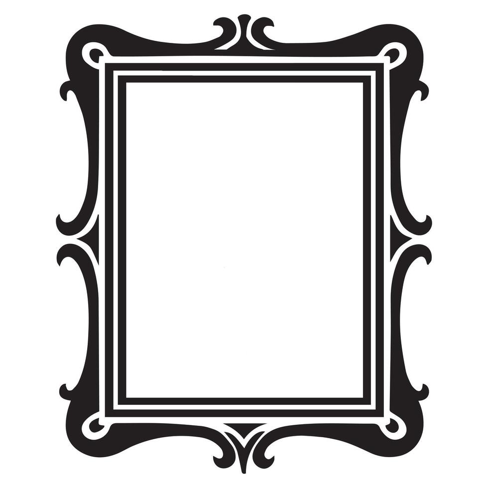 Reflections of the Forgotten Gothic Mirror Silhouette vector