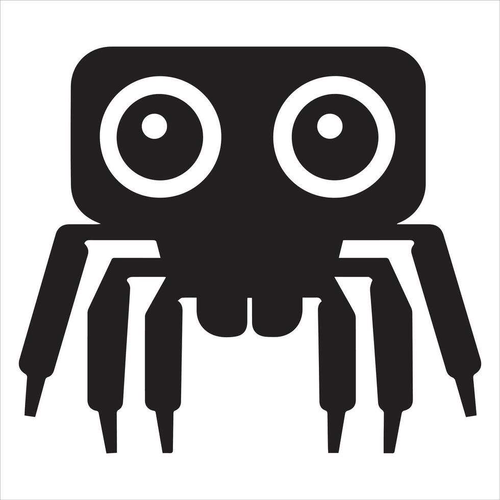 Minimalist Spiderweb Silhouette for Creative Projects vector