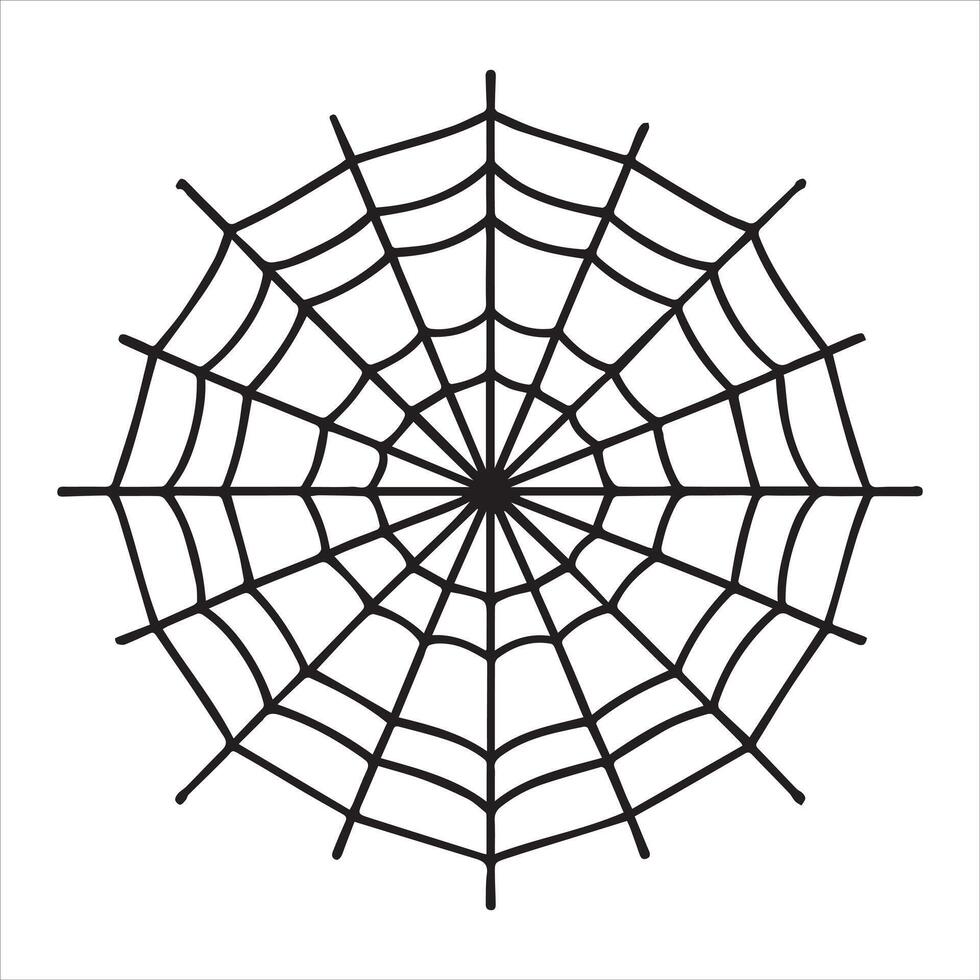 Eye-Catching Spiderweb Silhouette Illustration Idea vector