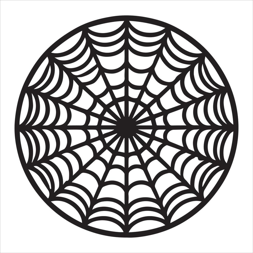 Unique Spiderweb Silhouette Graphic for Print vector