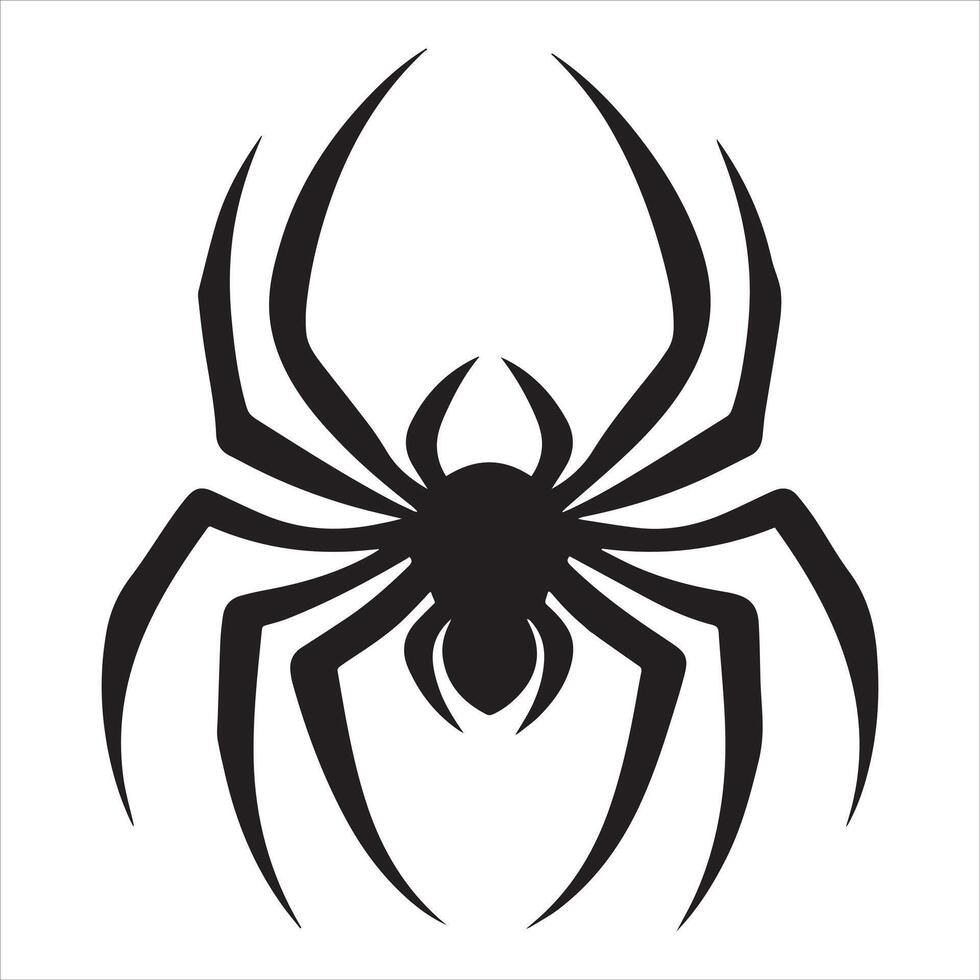 Decorative Spiderweb Silhouette Illustration Design vector