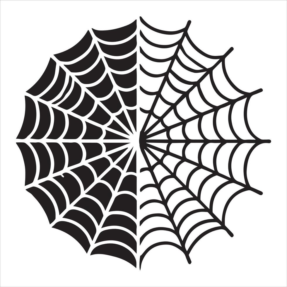 Unique Spiderweb Silhouette Design for Posters vector