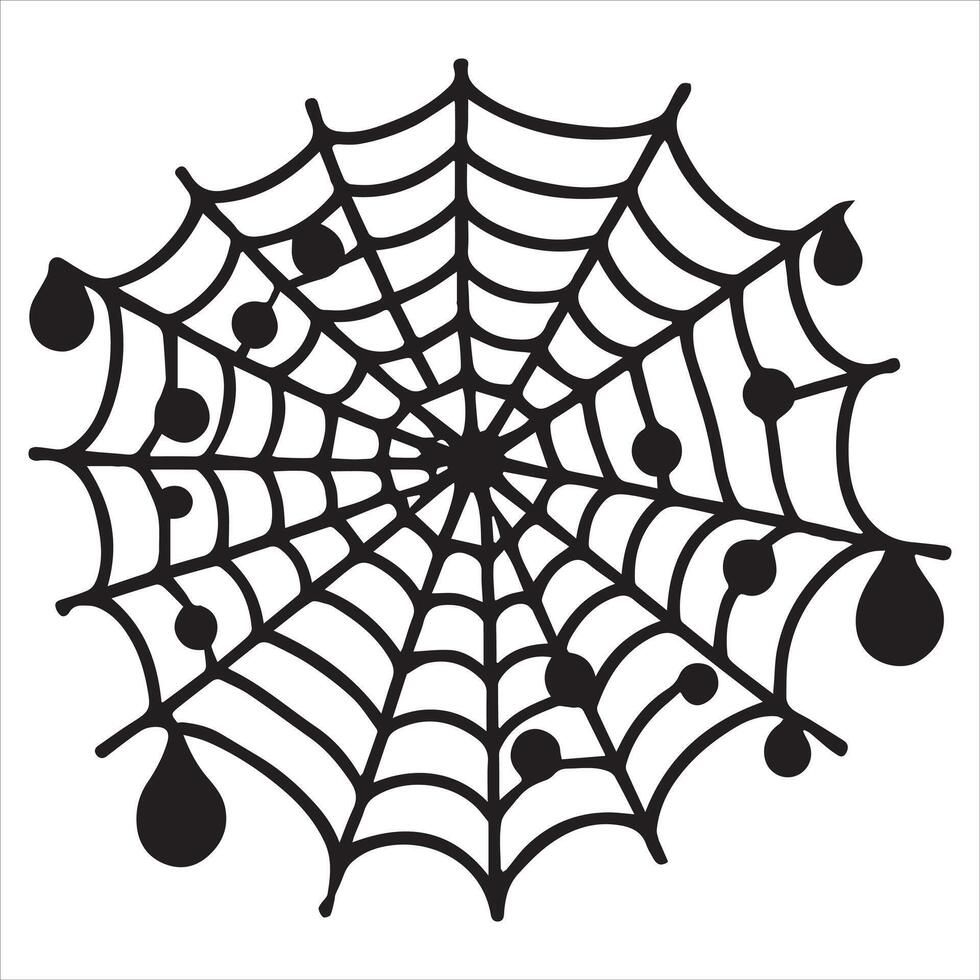 Spiderweb Silhouette Design for Artistic Expressions vector