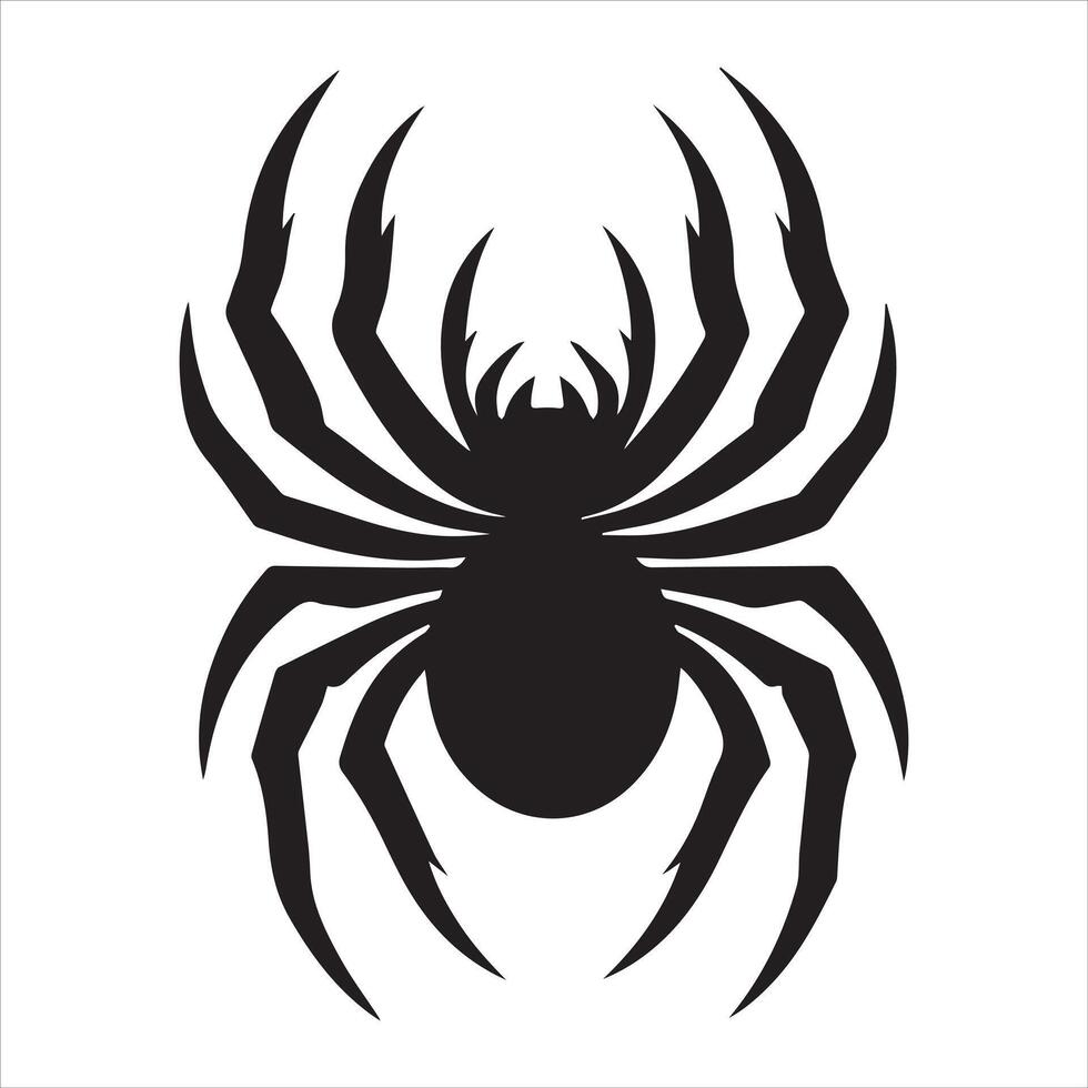 Captivating Spiderweb Silhouette for Thematic Creations vector