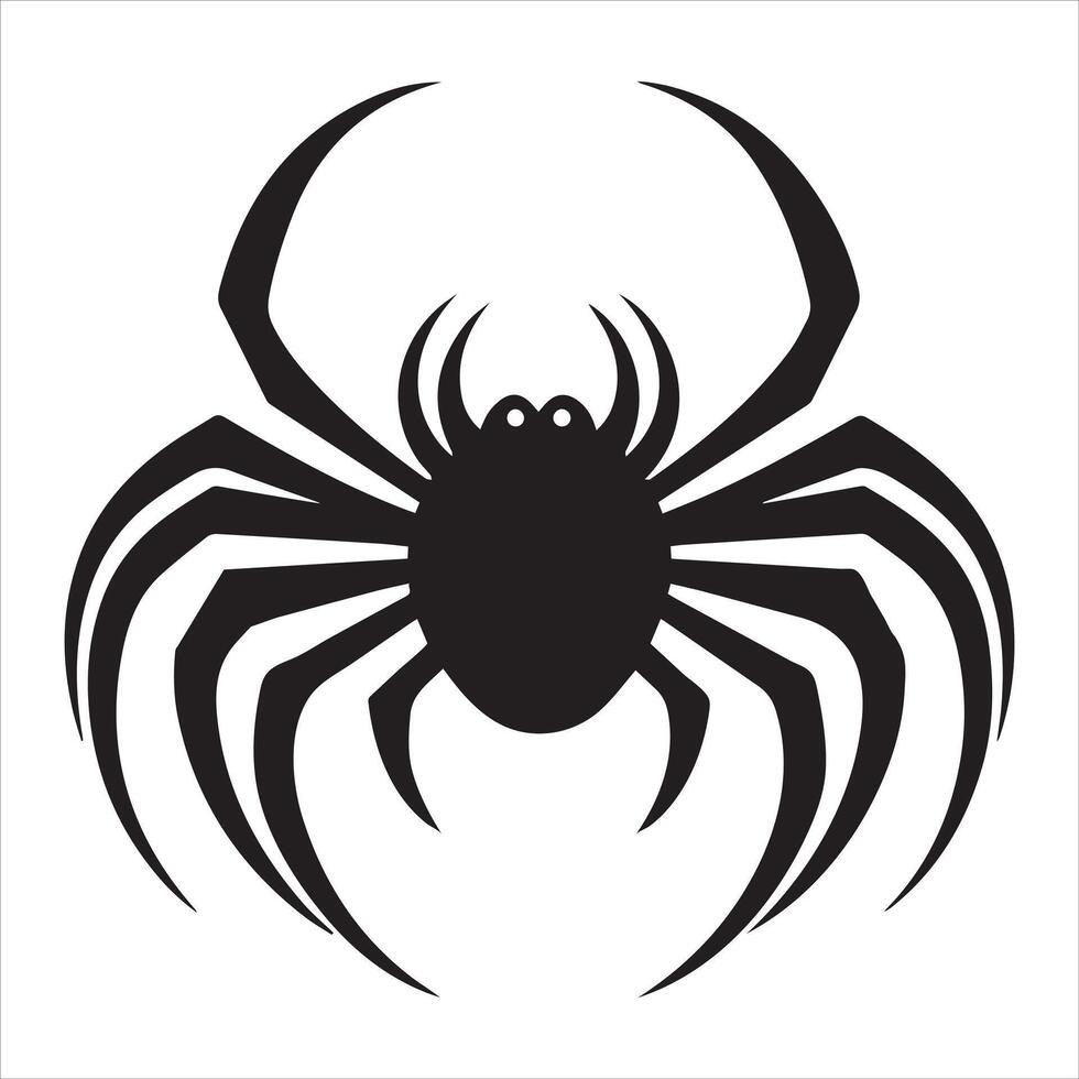 Timeless Spiderweb Silhouette Illustration for Elegance vector