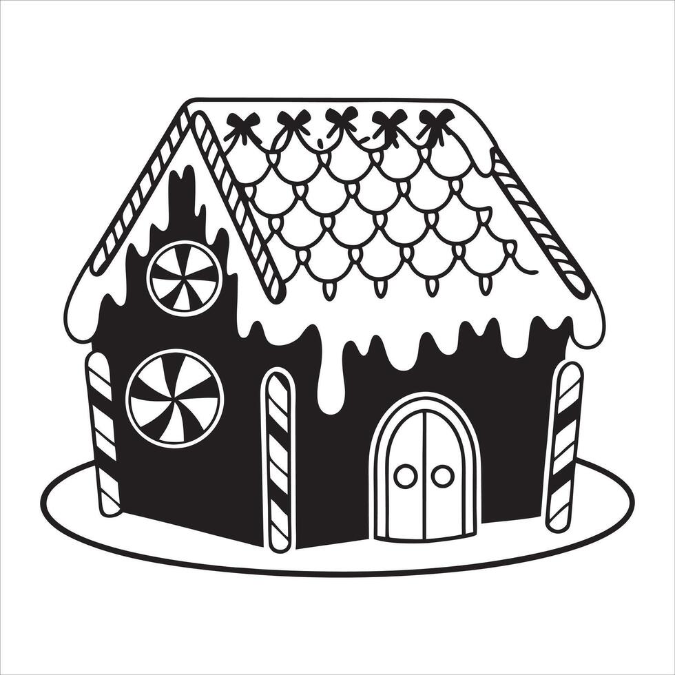 Gingerbread House Cookie Dough Design vector