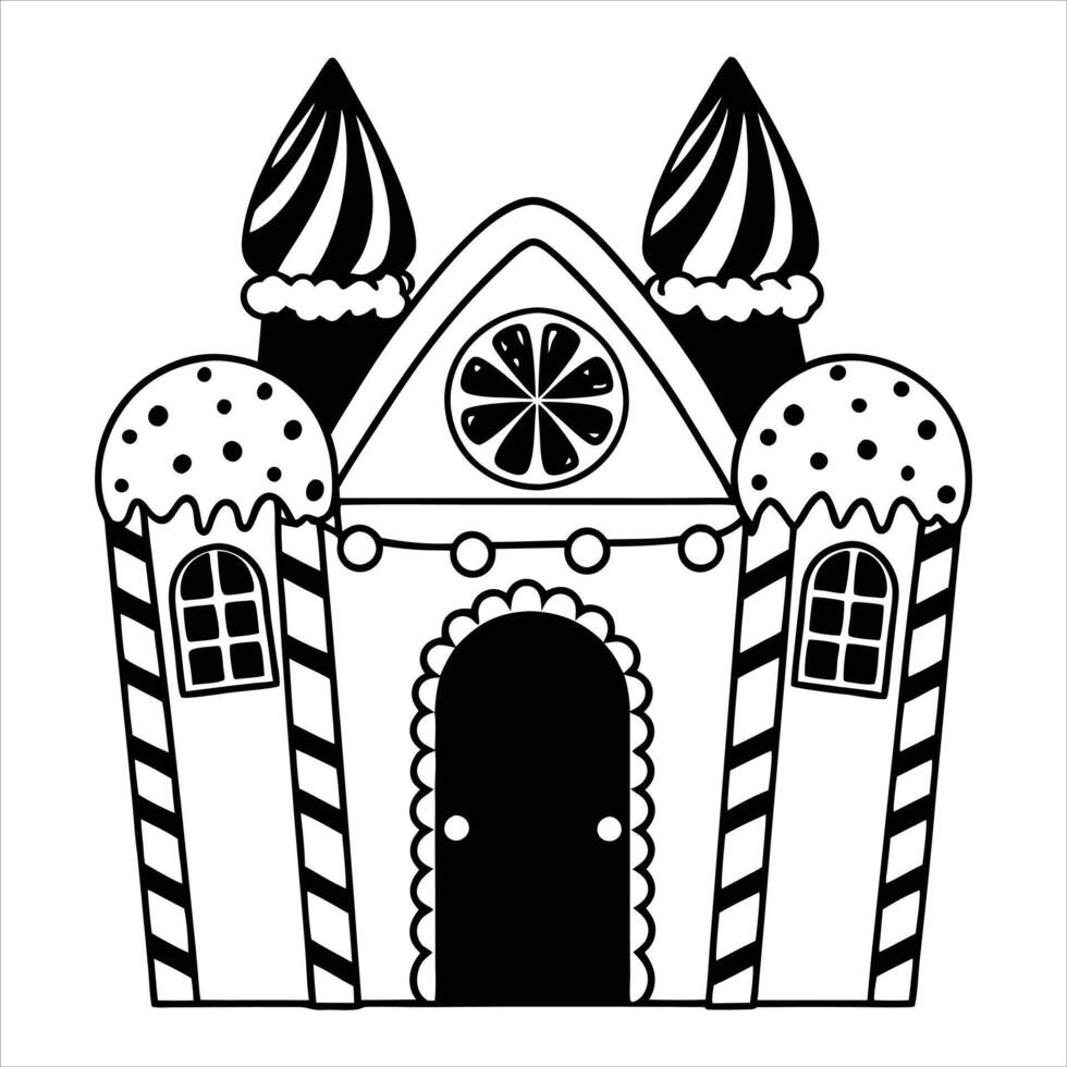 Gingerbread House Cookie Dough Delightful Design vector
