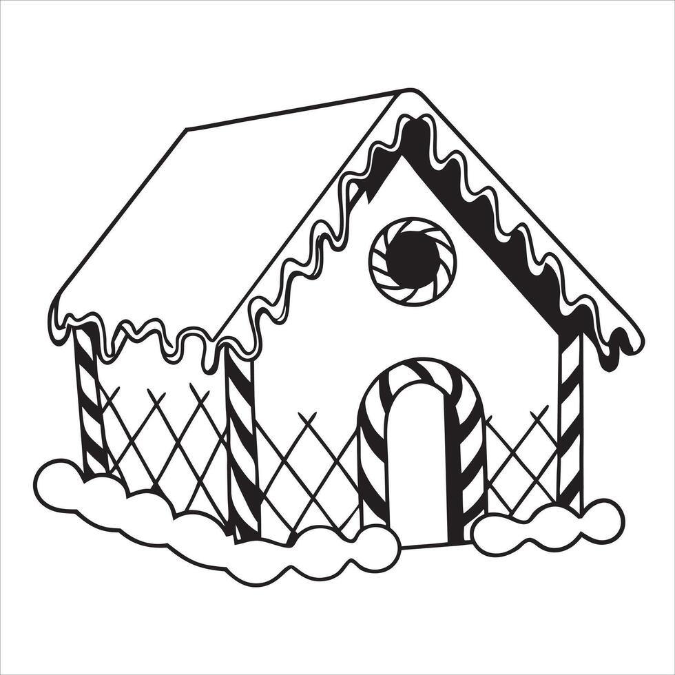 Gingerbread House Cookie Dough and Winter Joy vector