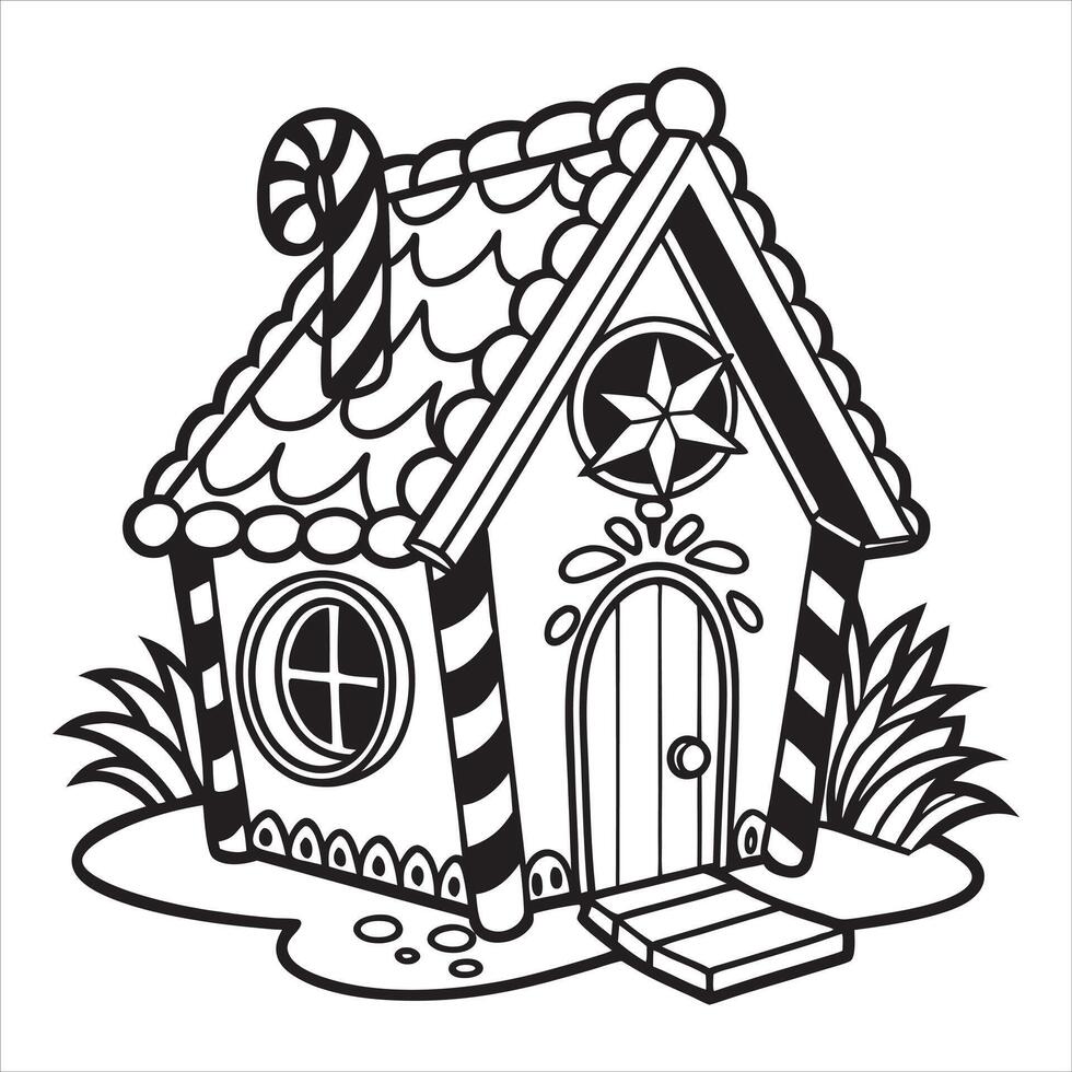 Gingerbread House Cookie Dough with Sugar and Spice vector