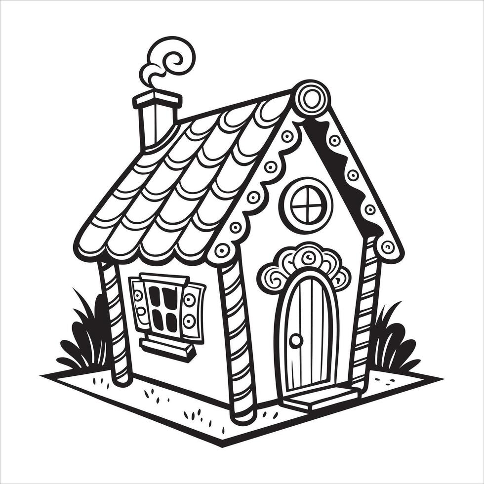 Frosted Gingerbread House Cookie Dough Charm vector