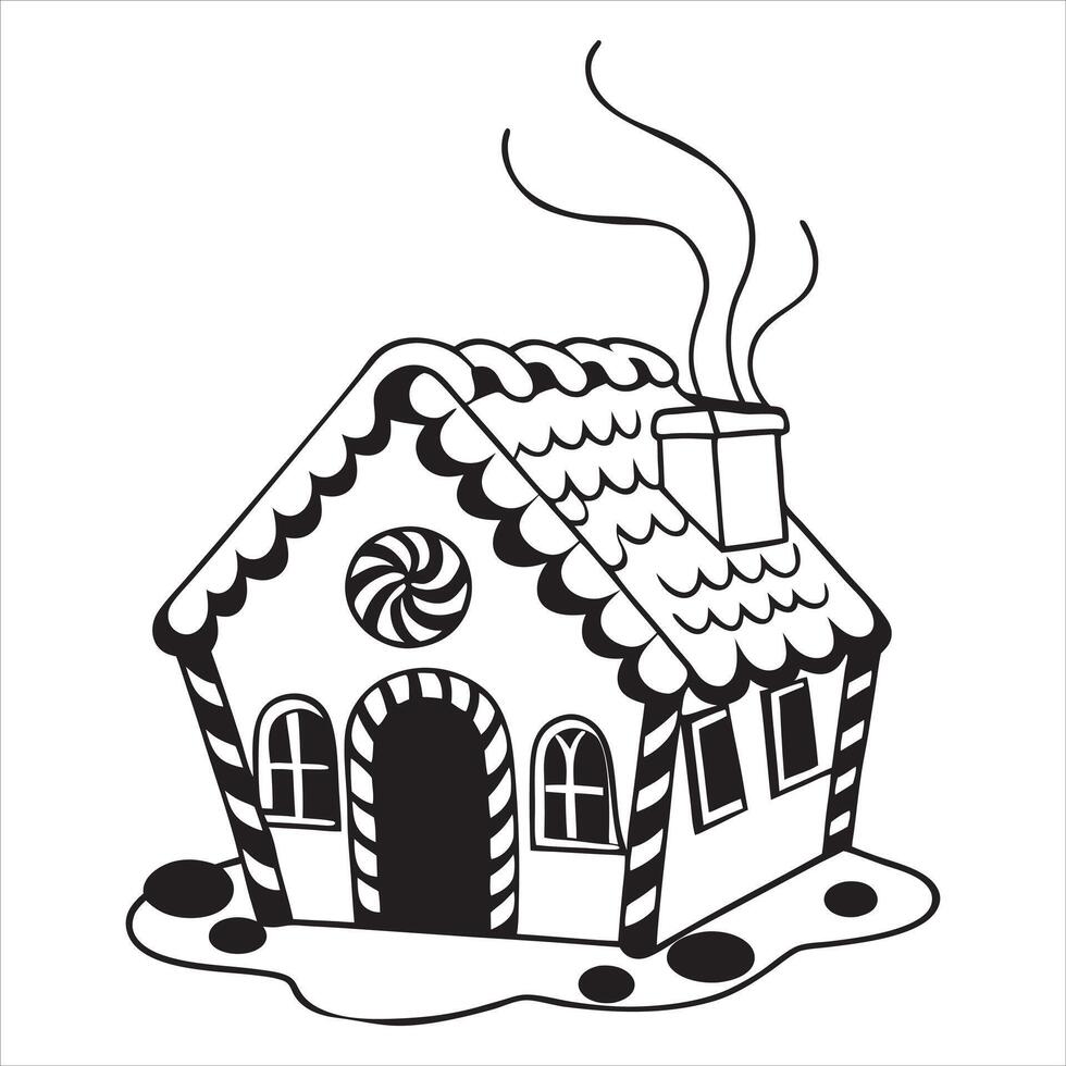 Gingerbread House Cookie Dough Wrapped in Joy vector