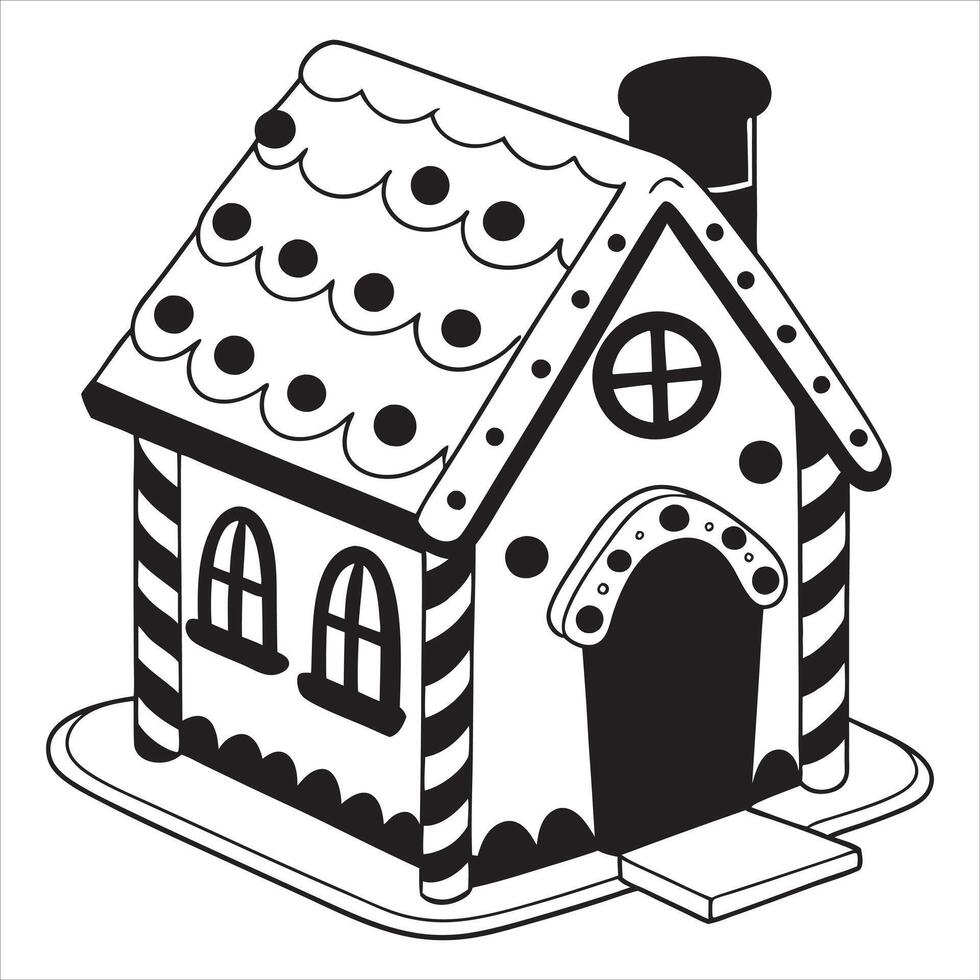 Gingerbread House Cookie Dough in a Dreamy Scene vector