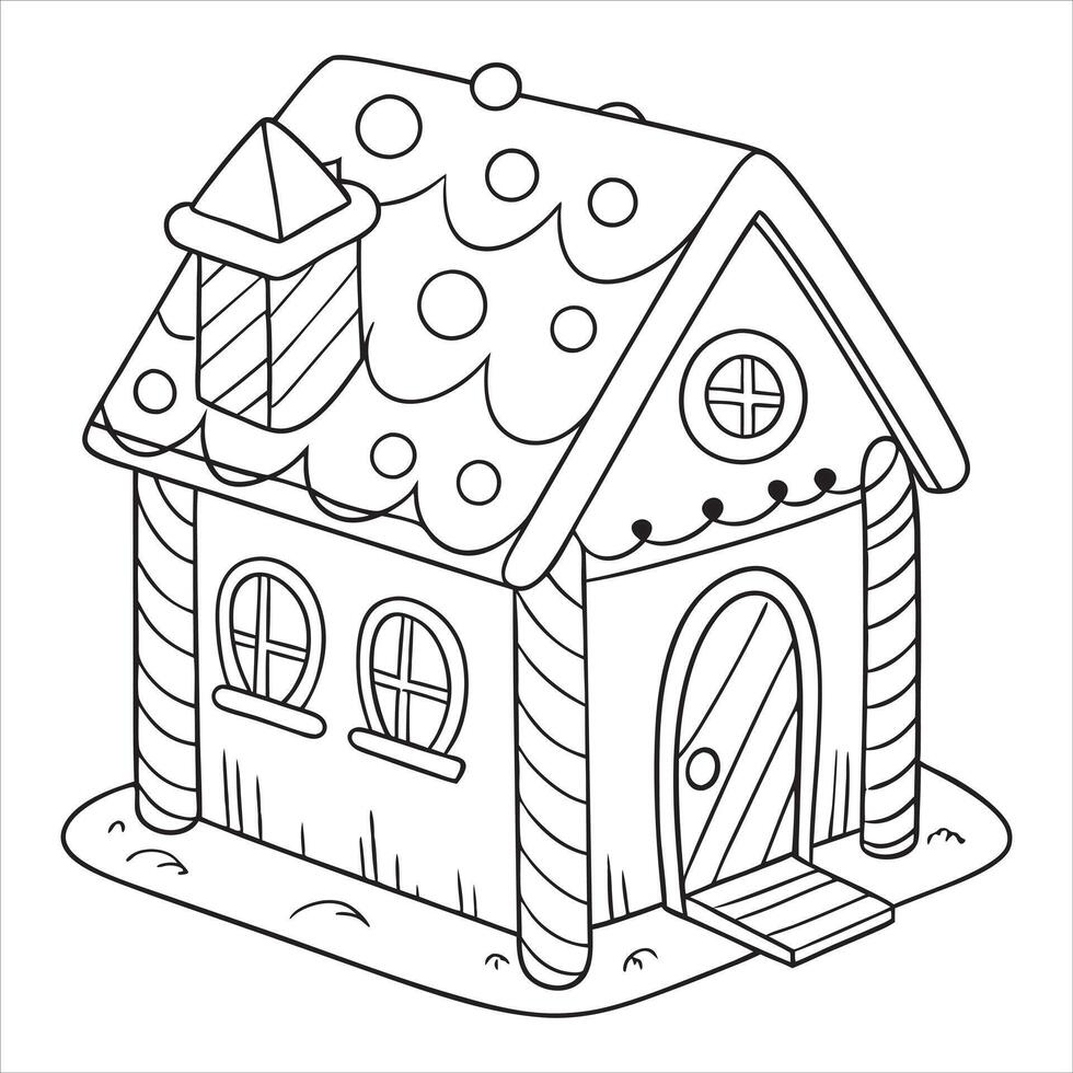 Gingerbread House Cookie Dough and Winter Whimsy vector