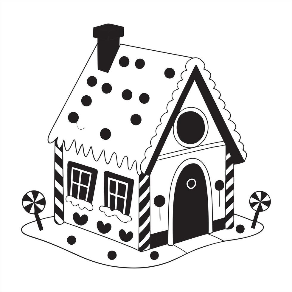 Gingerbread House Cookie Dough with a Cozy Touch vector