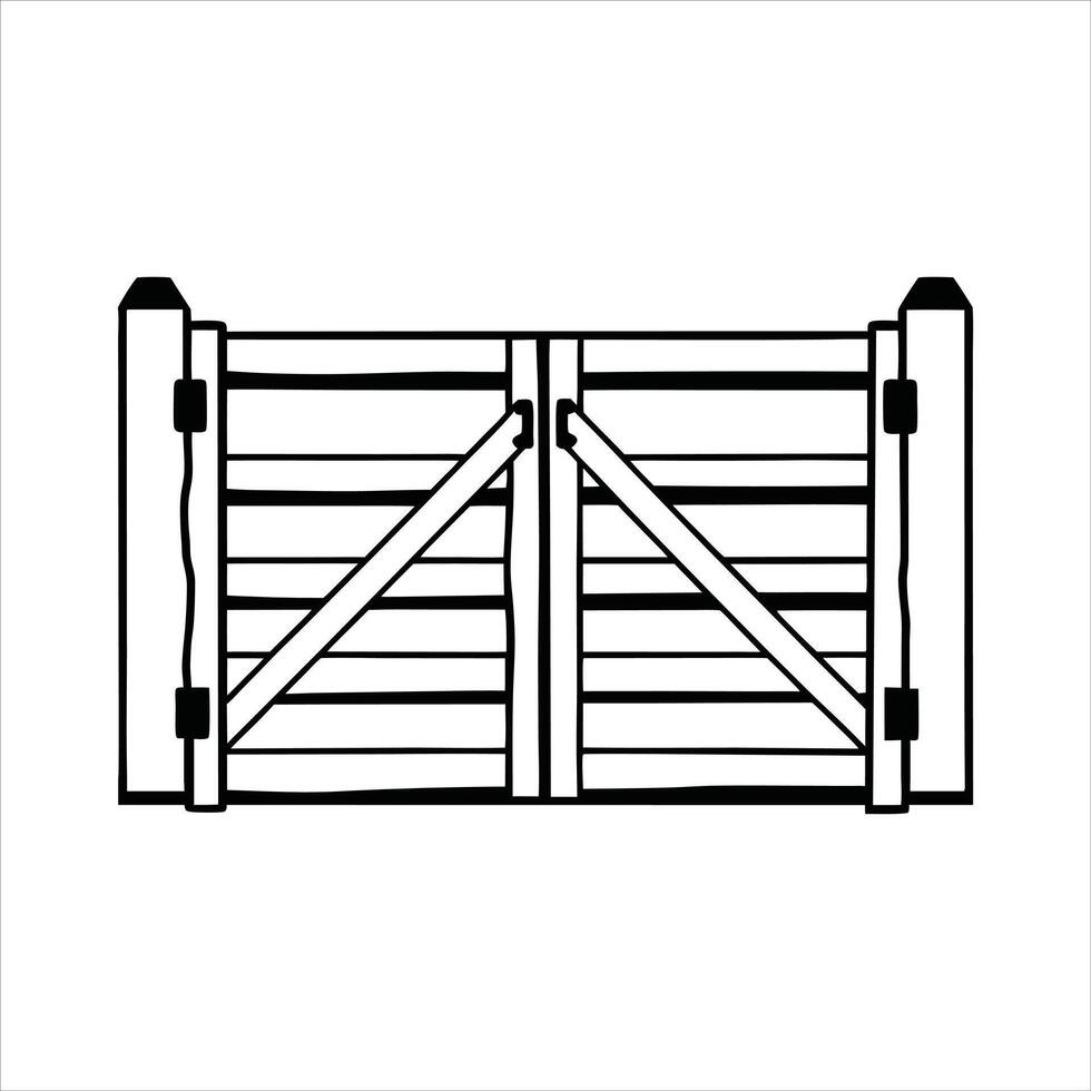 Majestic Iron Gate and Elegant Fence Design vector