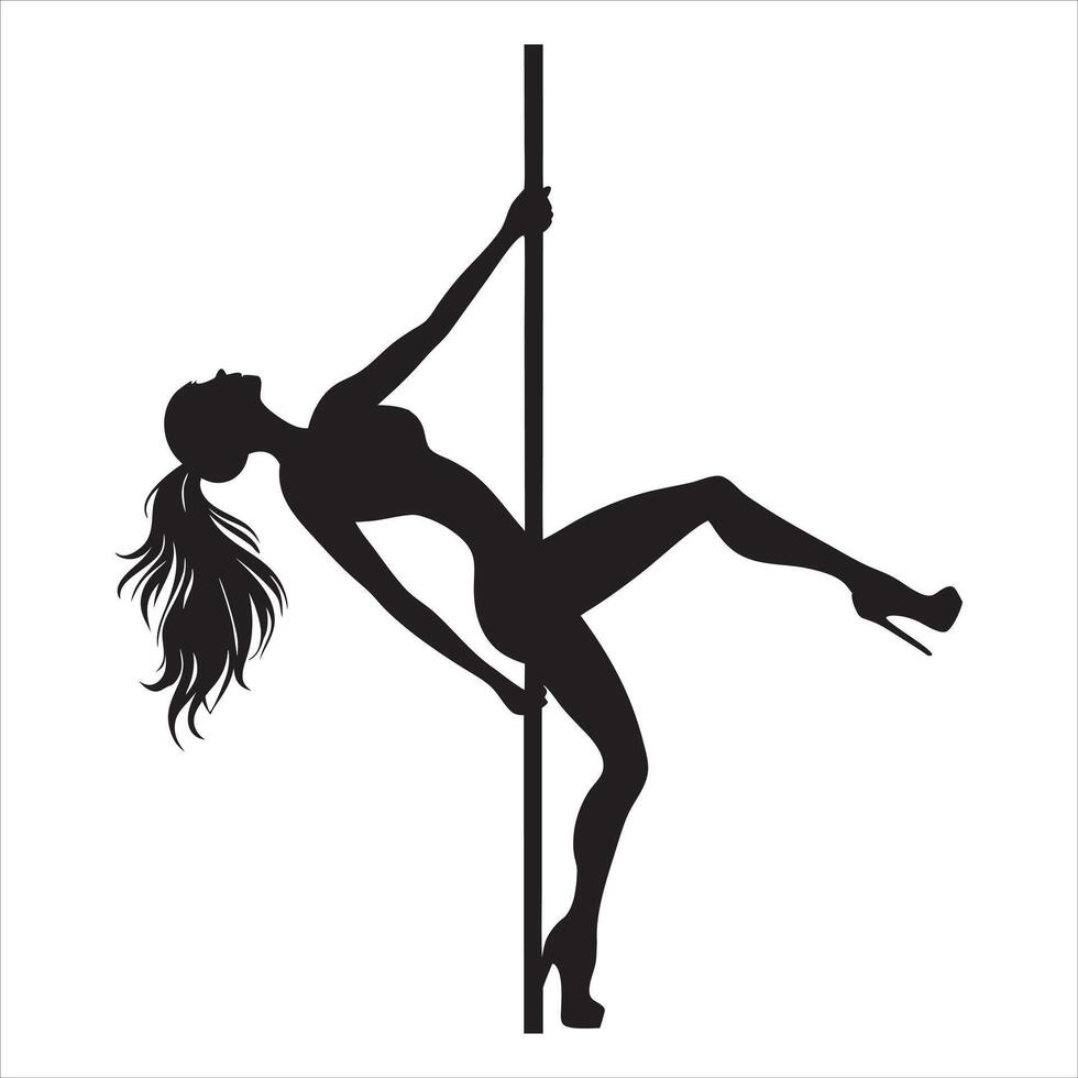 Artistic Representation of a Pole Dancer vector