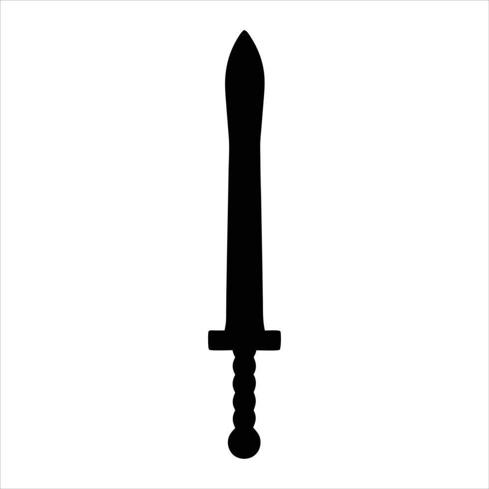 Elegant Dagger Outline vector