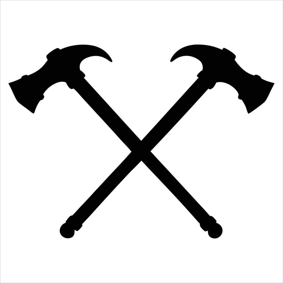 Crossed War Axes vector