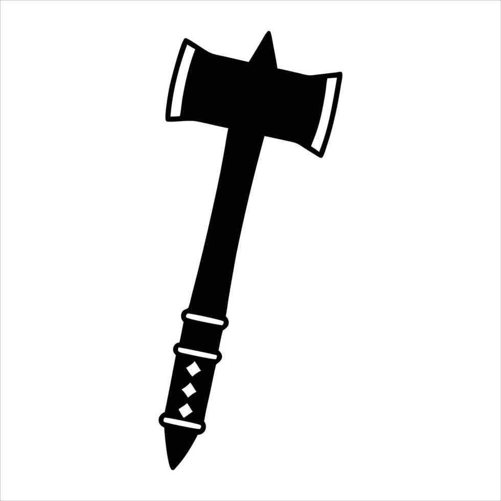 Simple Battle Axe Icon vector
