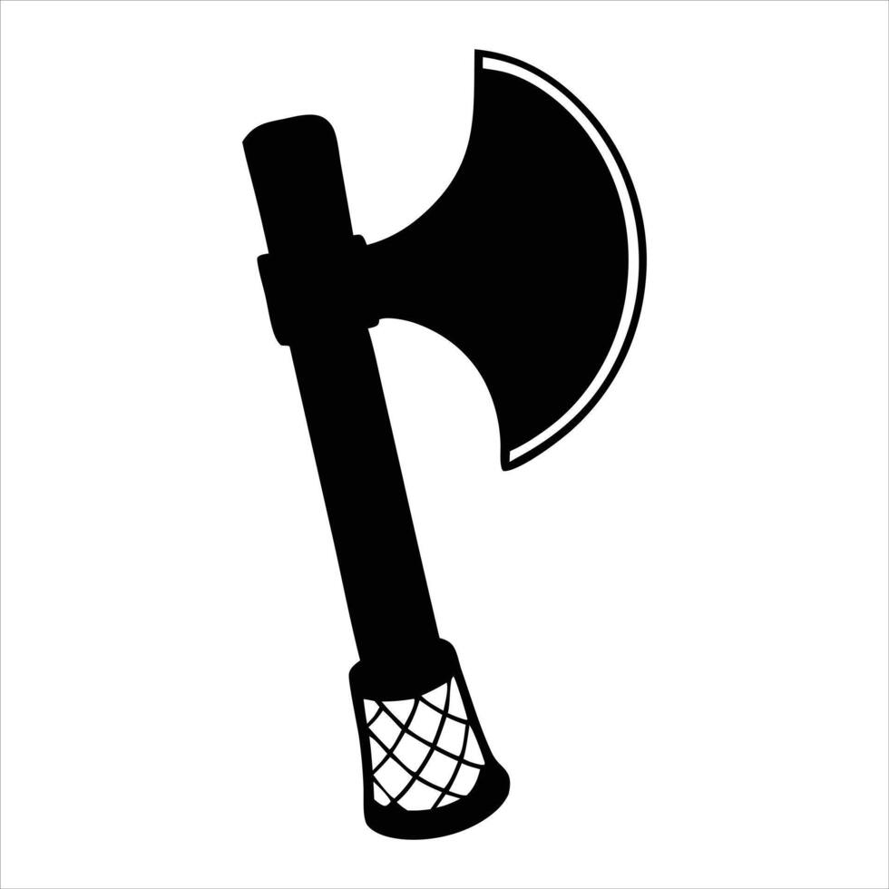 Warrior Axe Silhouette vector