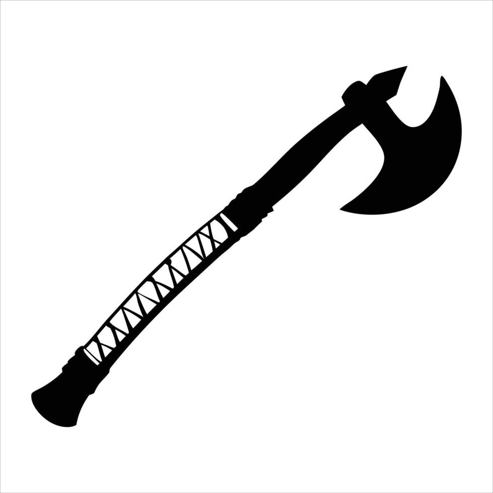 Bold Hatchet Silhouette vector