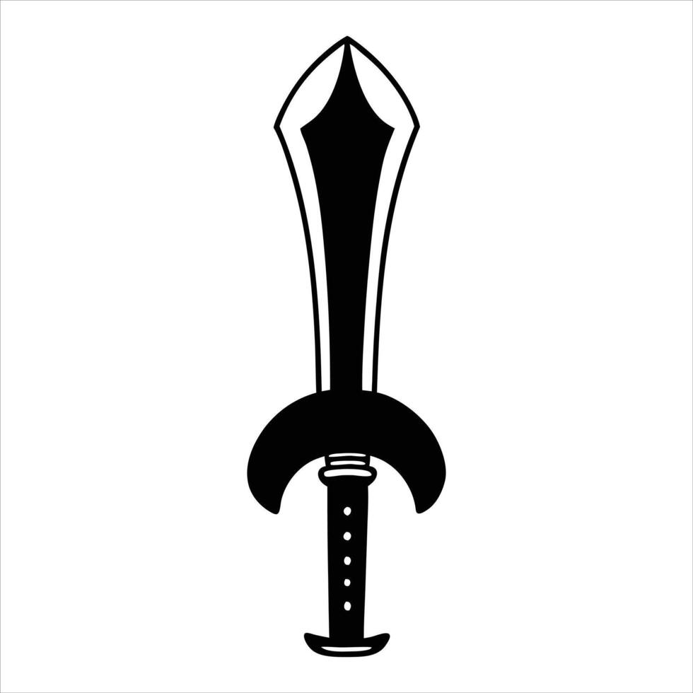 Crimson Fang Dagger Silhouette vector