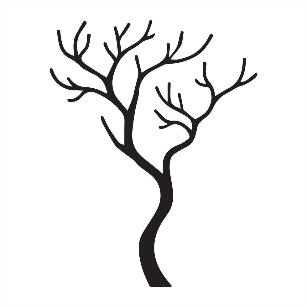 Tree Branch Silhouette in the Twilight vector